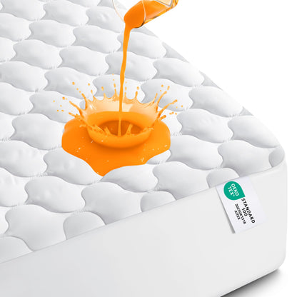 Waterproof Mattress Protector Twin Bed, Quilted Mattress Topper