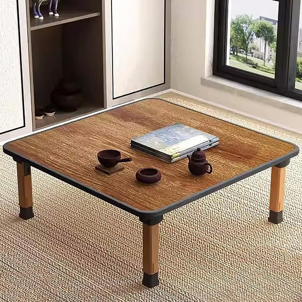 WIKLMOTH Multifunctional Folding Japanese-Style Tea Coffee Table, Low Dining Table, Small Desk