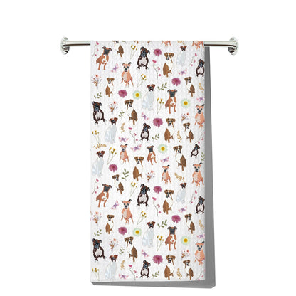 MYSOMY Boxer Dog Kitchen Towels Boxer Dog Owner Gifts Boxer Dog Mom Gifts German Boxer Towels Boxer Dog Hand Towel Boxer Dog kt UK2