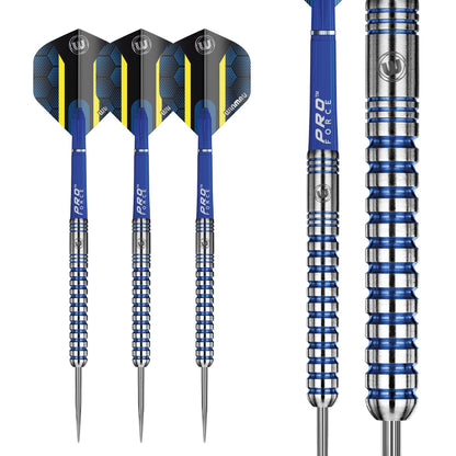 WINMAU Darts Sub-Zero 24g Professional Steeltip Tungsten Darts Set with Flights and Shafts (Dart Stems)