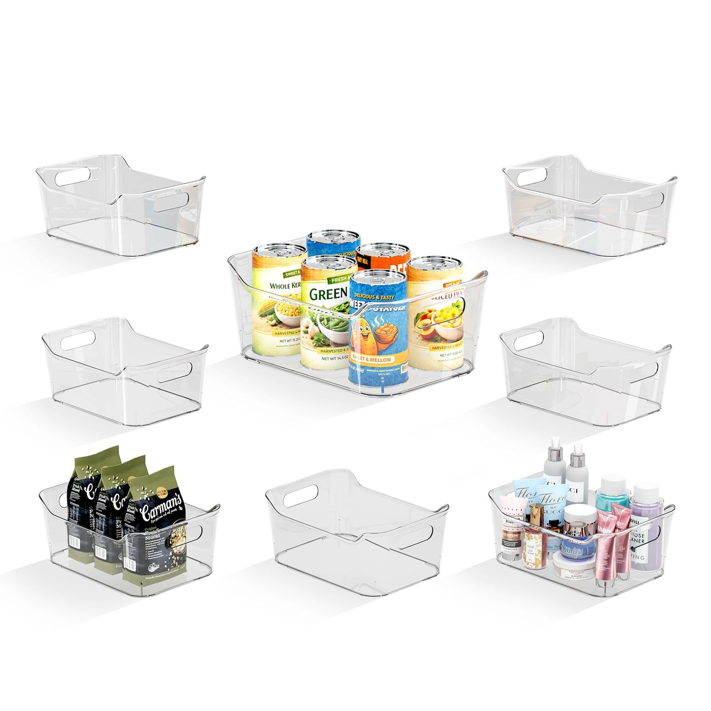 MSHOMELY 8 Pack Pantry Organisers and Storage kitchen storage containers