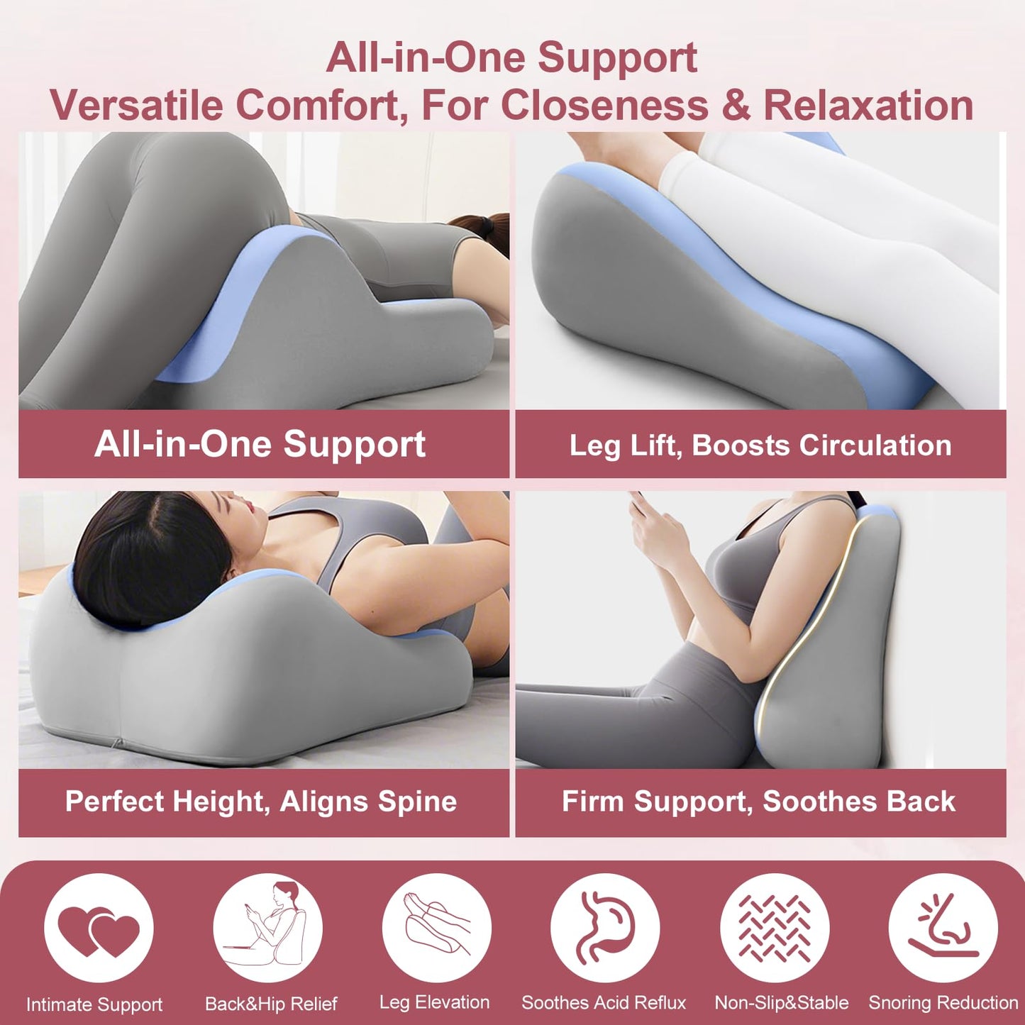 KUNYOS Couples Butt Cushion for Pregnant Women Furniture Pillow Pillowcase Suitable for Home Use, Ideal for Sitting and Lying
