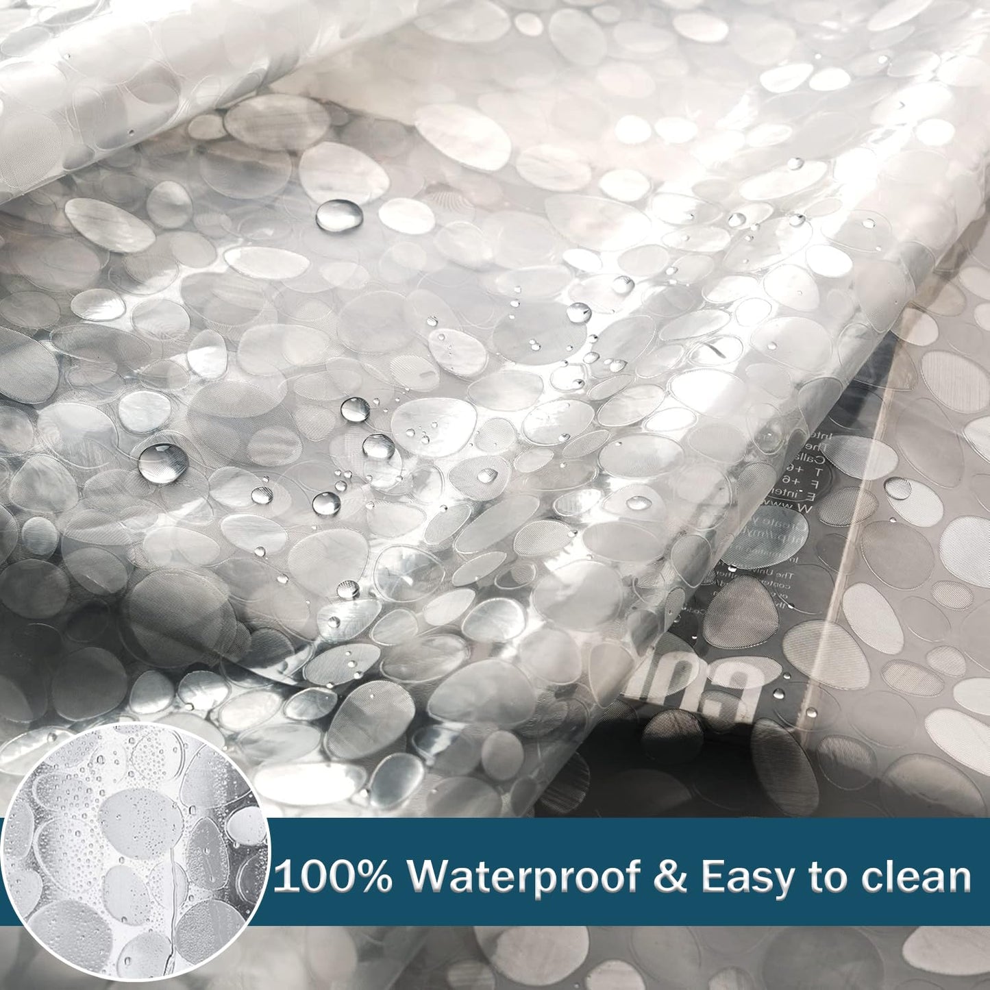 HUIBOHOU Shower Curtain, Mould Proof and Mildew Resistant Washable Bathroom Curtains, Shower Curtain for Bathroom, Bath Curtains with Hooks