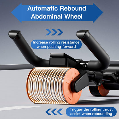Bnlei Ab Roller Elbow Support with Mat and Timer, Automatic Rebound Abdominal Wheel Roller, Abs Roller Wheel Workout Stomach Exercise Equipment for
