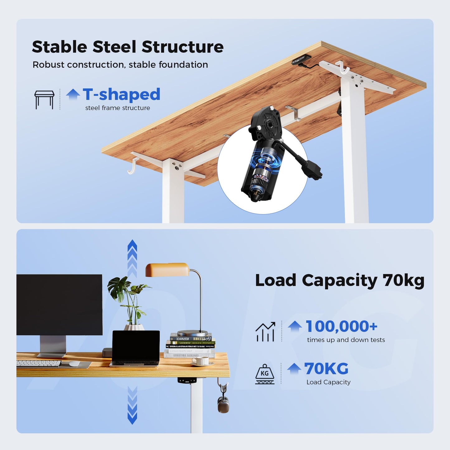 Agilestic Electric Standing Desk, 2 Memory Buttons, 160x60cm