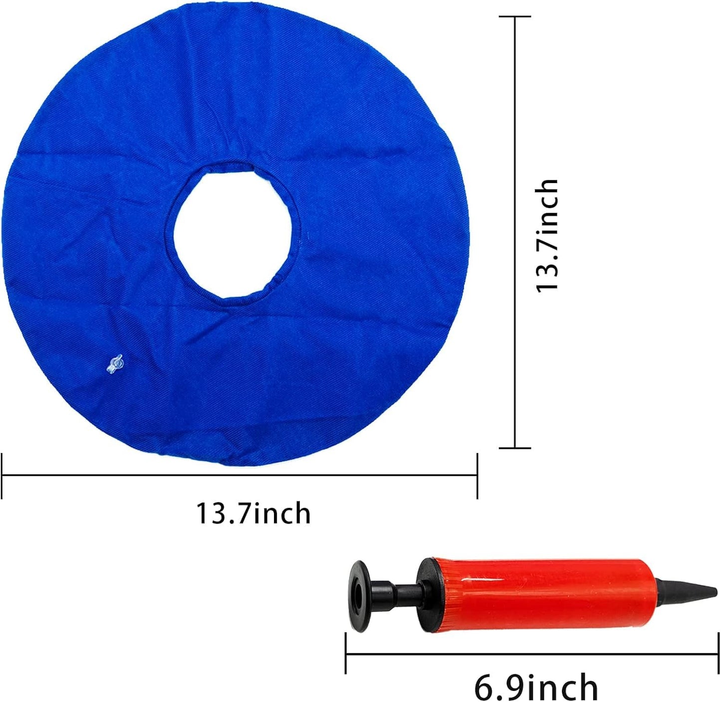SZXMDKH Donut Cushion Seat, Portable Inflatable Ring Cushion for Hemorrhoid, Tailbone, Coccyx Pain Relief - Air Pump Included (Blue)