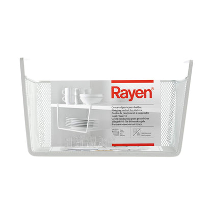 Rayen 2093 Hanging Basket, White, 30 x 15 x 25 cm