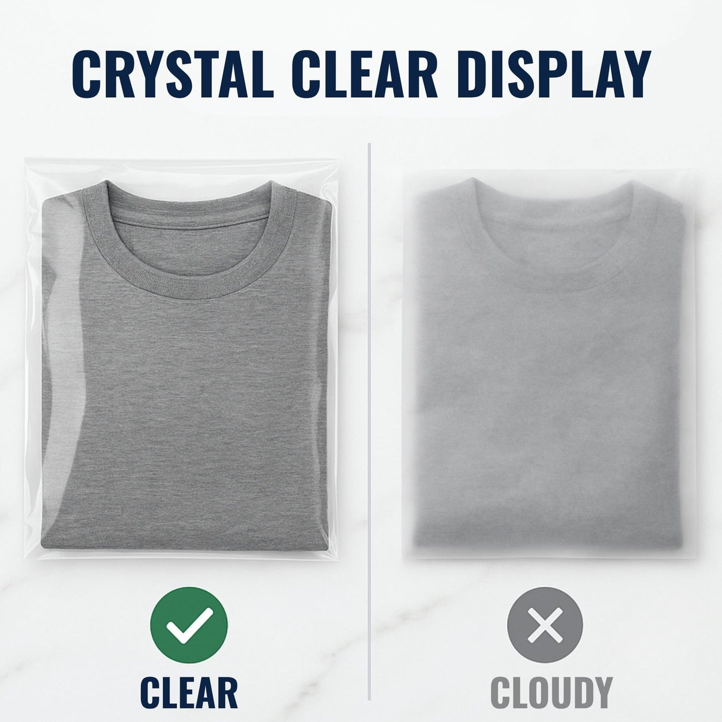 Clear Transparent Self Seal Garment Clothes Bags 9" x 12", 100 Bags
