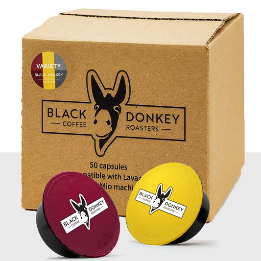 Black Donkey - 50 Capsules Compatible with Lavazza? A Modo Mio?* Machines | VARIETY PACK