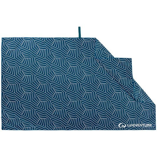 Lifeventure Recycled SoftFibre Travel Towel ? Compact, Lightweight Quick-Dry Sports & Beach Towel, Sand-Free Design, Giant (Navy)
