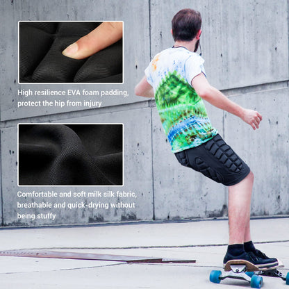 Cienfy 3D Hip Protection Eva Butt Pads Protective Padded Shorts Crash Pad Impact Gear for Skiing Skating Snowboarding Skateboarding (XX-Large)