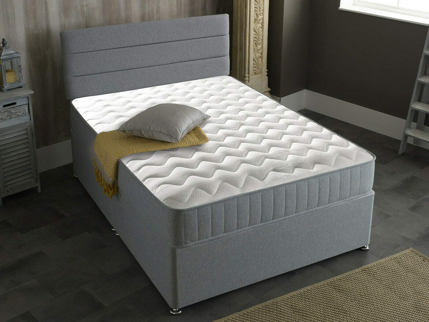 Starlight Beds Castle Double Mattress, Grey, 5ft x 6ft6