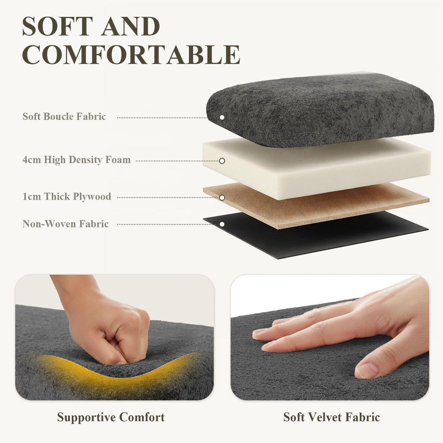 COLAMY Large Ottoman Storage Box for 80L，Wooden Ottoman Storage Bench with Anti-Slip Pads and Lift-Up Lid, Foot Stool for Living Room, Bedroom