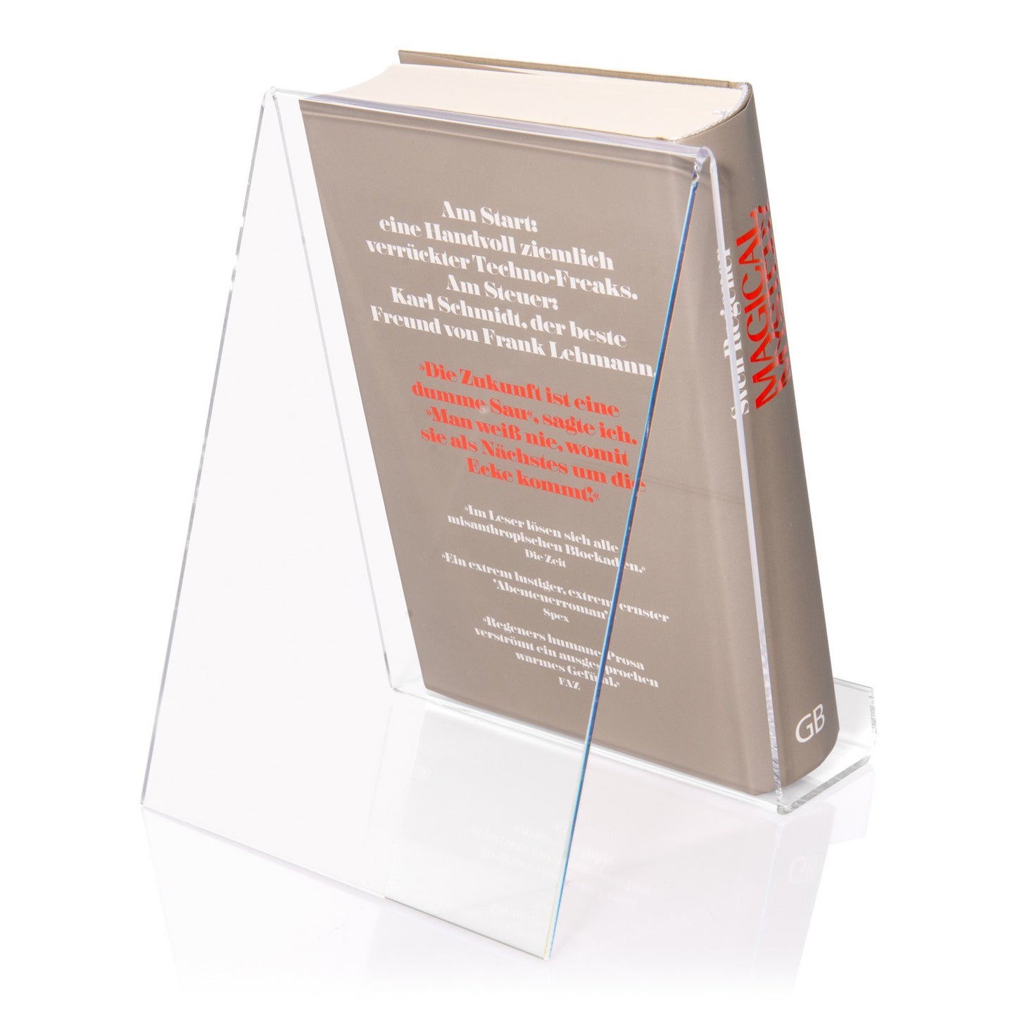 Plexiglas® Book Stand/Stand as Goods Carrier and Angled Stand in DIN A5 Format