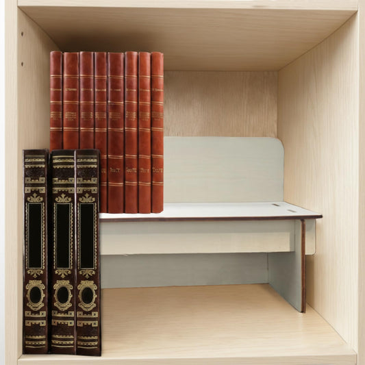 SUNUCO Paperback Book Riser insert compatible with Ikea Kallax Storage Unit, Inserts Shelves for Improved Book Organization 1Pcs