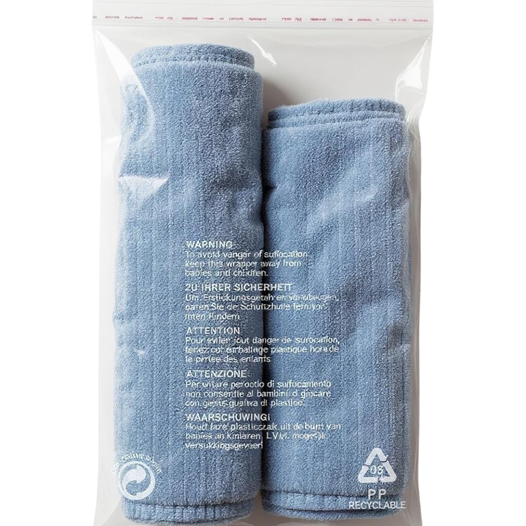 TP4U - 100 Self Seal Garments Bags 10'' x 12'' Clear Plastic Resealable Polypropylene Transparent Safety Warning Clothes Shirt T-Shirt Display