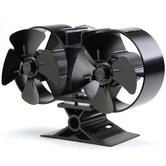 CRSURE Log Burner Fan 8 Blades Stove fan Log Burner Fan Heat Powered Fans for Wood Burners Fireplace Eco Friendly & Increased Efficient with Stove