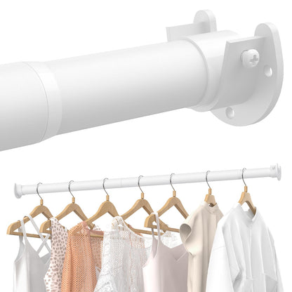 Wardrobe Rail, 43 to 97 CM Stepless Adjustable Metal Rails To Hanging Clothes, 3.3 CM Heavy Duty Wardrobe Rails and Fittings for Closet Wardrobes