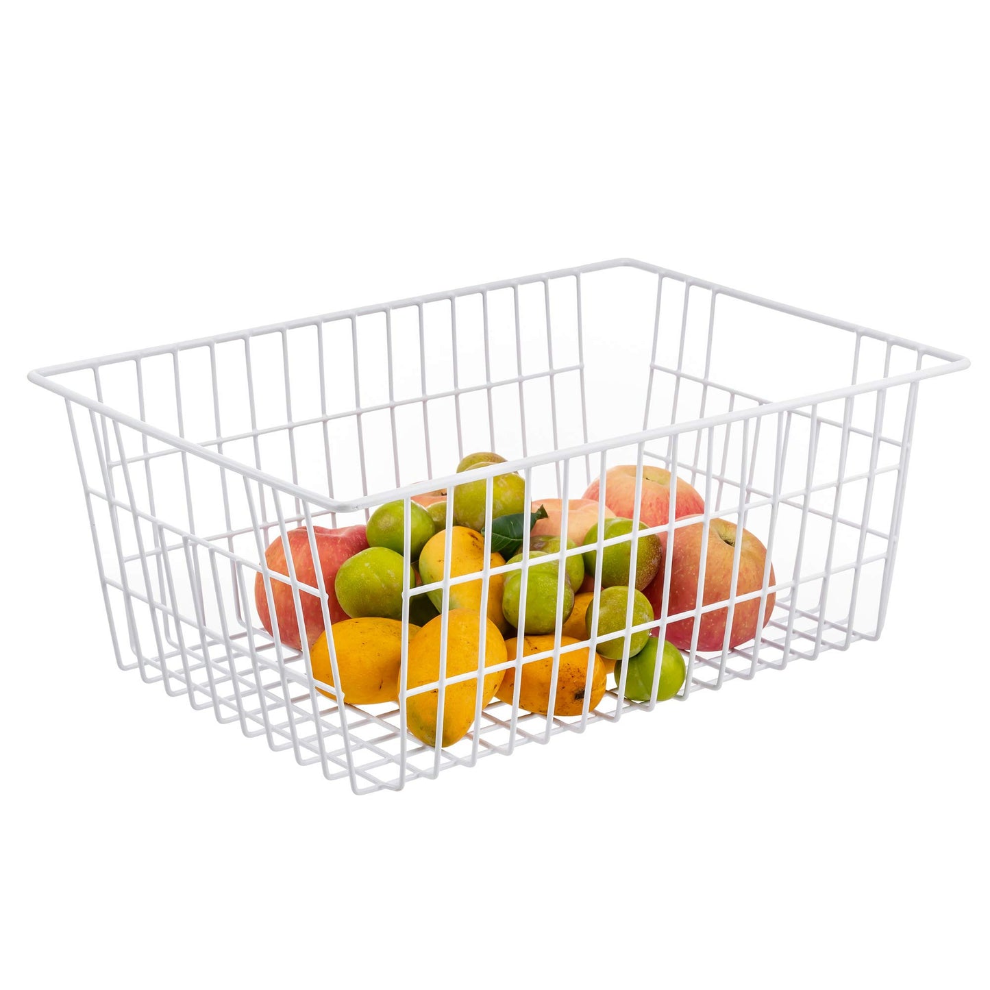 iPEGTOP Metal Wire Stroage Baskets, Large Freezer Refrigerator Organizer Bins, Home Office Shelf Freezer Storage for Bathroom, Pantry