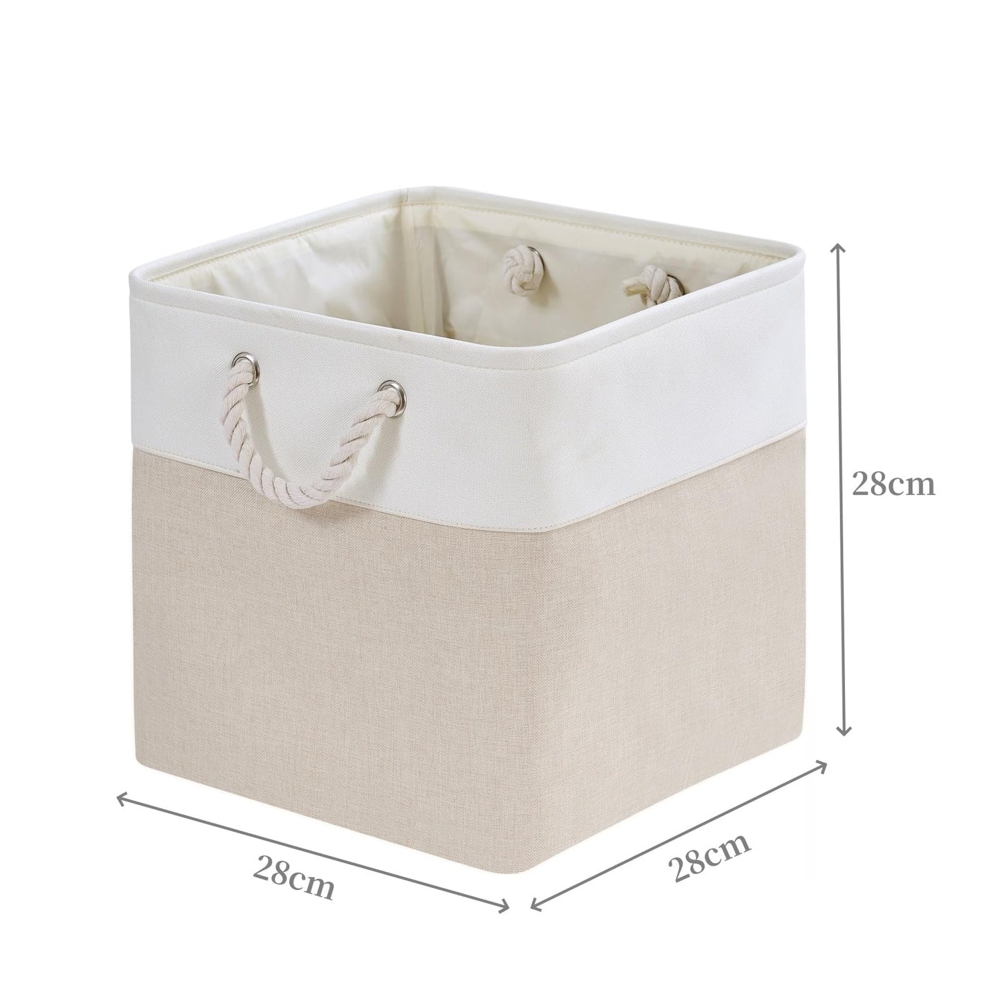 Mangata Fabric Storage Boxes, 28x28x28cm Storage Baskets Storage Cube Boxes for Organizing Clothes Shelf Nursery Home Closet
