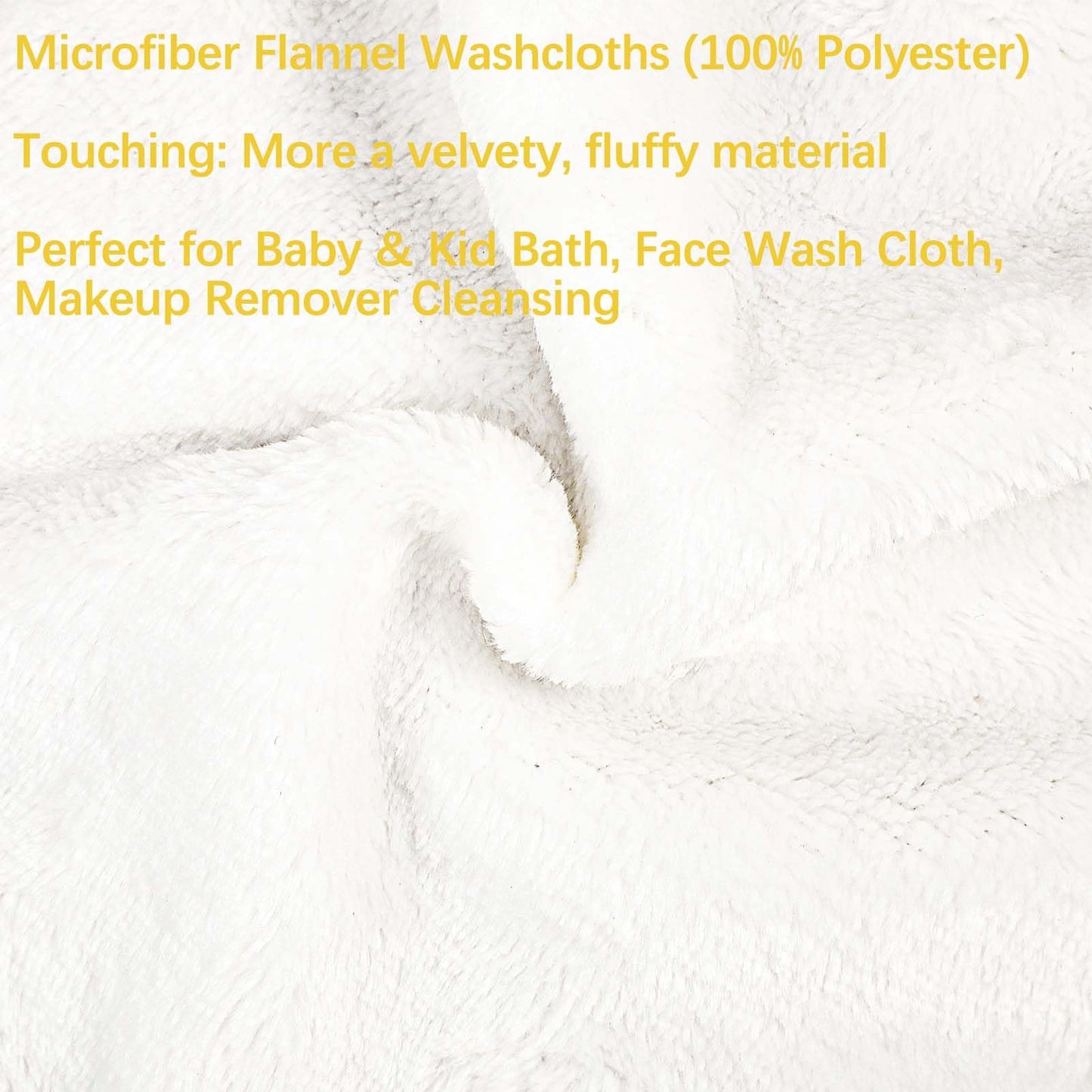 PHOGARY 6 Pack Microfiber Flannel Face Cloths Face Body Wash Cloth, Super Absorbent & Soft Facial Mitts, Reusable Makeup Remover Wash Gloves