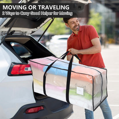 Dntorx 2 Pack 120L Moving Bags Heavy Duty Storage Bag Dorm Moving Essential