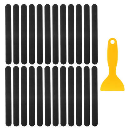 sourcing map 24pcs Non-Slip Bathtub Stickers, Anti Slip Shower Stickers Showers Treads Adhesive Decals with Scraper for Bath Tub Shower Stairs