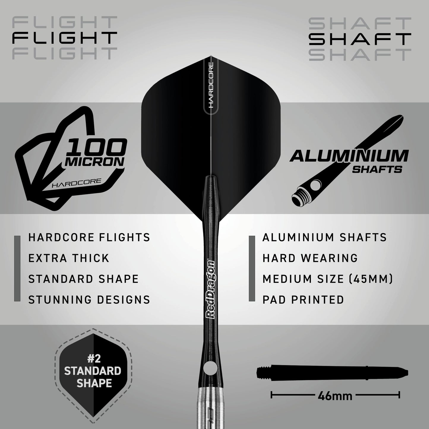 RED DRAGON Rat 1: 30g Tungsten Darts Set with Flights and Stems
