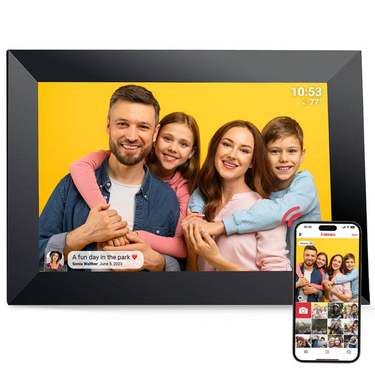 Frameo Digital Picture Frame VESWWE 10.1 IN Digital Photo Frame WiFi 1280x800 IPS Touch Screen 32GB Storage Auto-Rotation Instantly Share Photos and