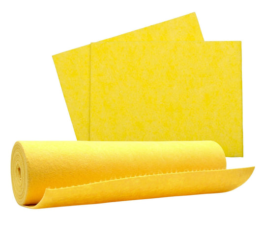 DOJA Barcelona | Roll of Yellow Cloth 6 Mt | Made in Spain | Reusable Kitchen Cloths | Kitchen Roll Cloths Home Cleaning | Absorbent Balleta Roll |