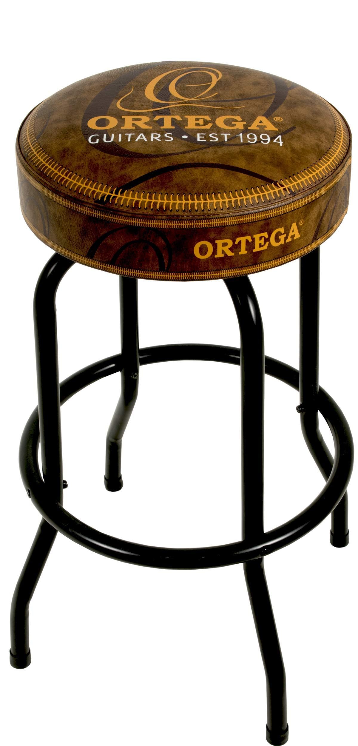 Ortega Guitars Padded Stage Stool – for Stage, Bar, Studio, Showroom – Height 76 cm – Vintage Brown (OBS30V2)
