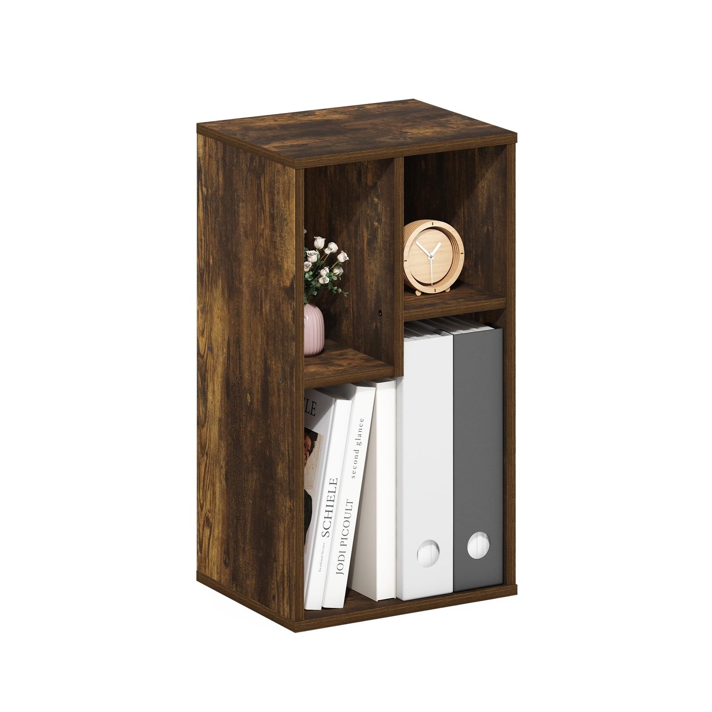 Furinno DALY Book Shelf, 3-Cube Bookshelf, Cube Storage Organizer Bookcase with Irregular Compartments, 23.9 x 29.7 x 54.1 cm, for Living Room