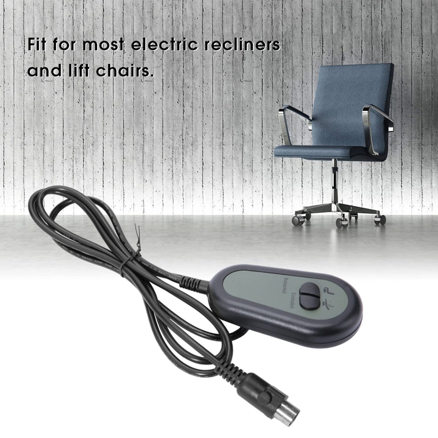 Recliner Chair Switch Controller,5 Pin Electric Recliner Switch Replacement with 2 Button,Hand Switch Controller for Recliners and Lifting Chair