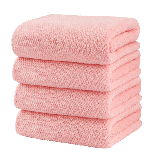 HOMEXCEL Bath Towel Set Pack of 4, Microfiber Ultra Soft Highly Absorbent Bath Towel, Lightweight and Quick Drying Towels for Body, Sport, Yoga, SPA,