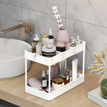 SAKA Slim Storage Cart 3 Tier, Bathroom Storage Organizer Rolling Utility Cart, Slide Out Storage Cart