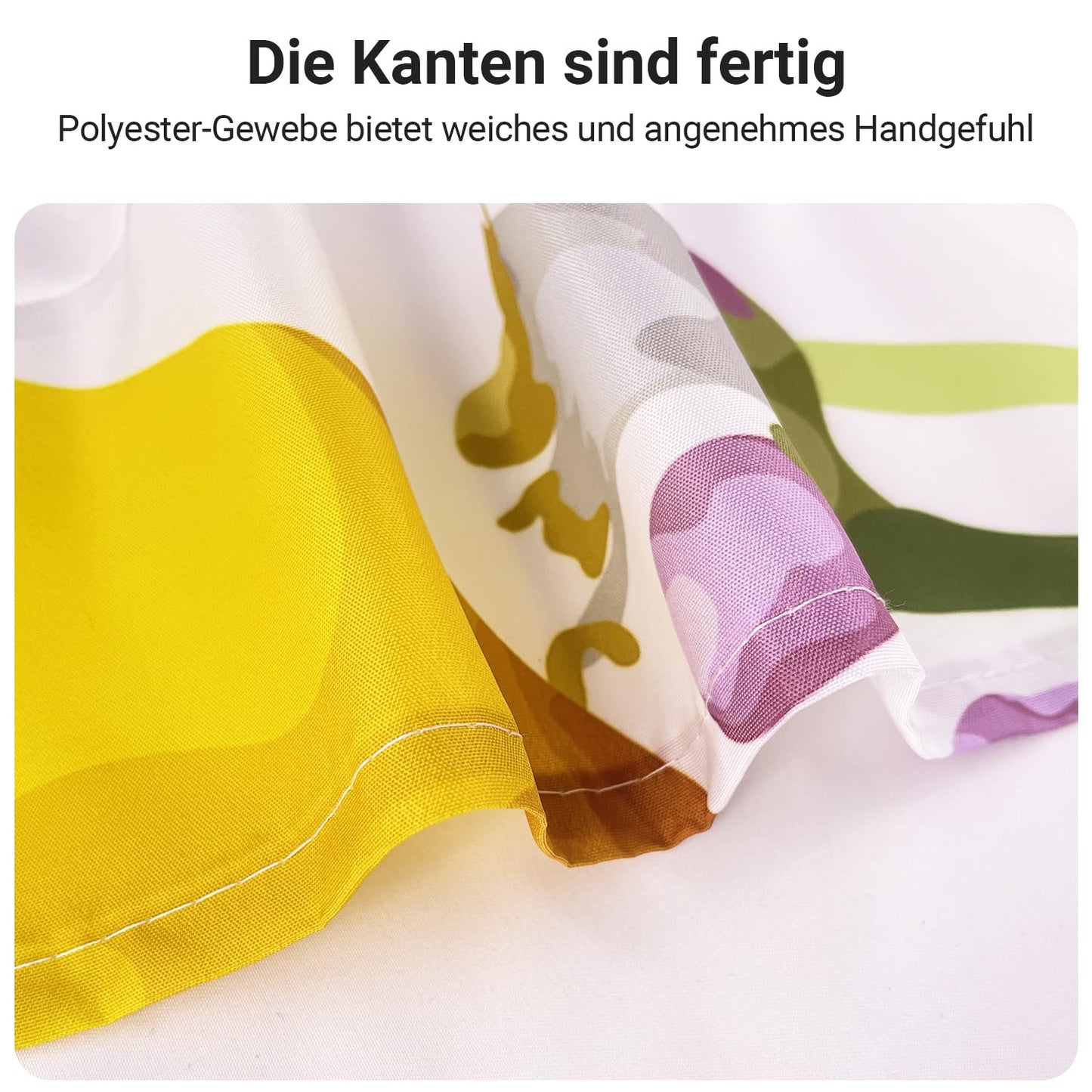 Lerores Shower Curtain, 100 x 200 cm, Lemon Leaf, Weighted Hem, Anti-Mould, Water-Repellent