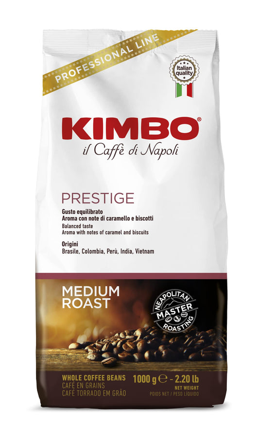 Kimbo Prestige Coffee Beans Different Origin 1 kg (Packaging may vary)