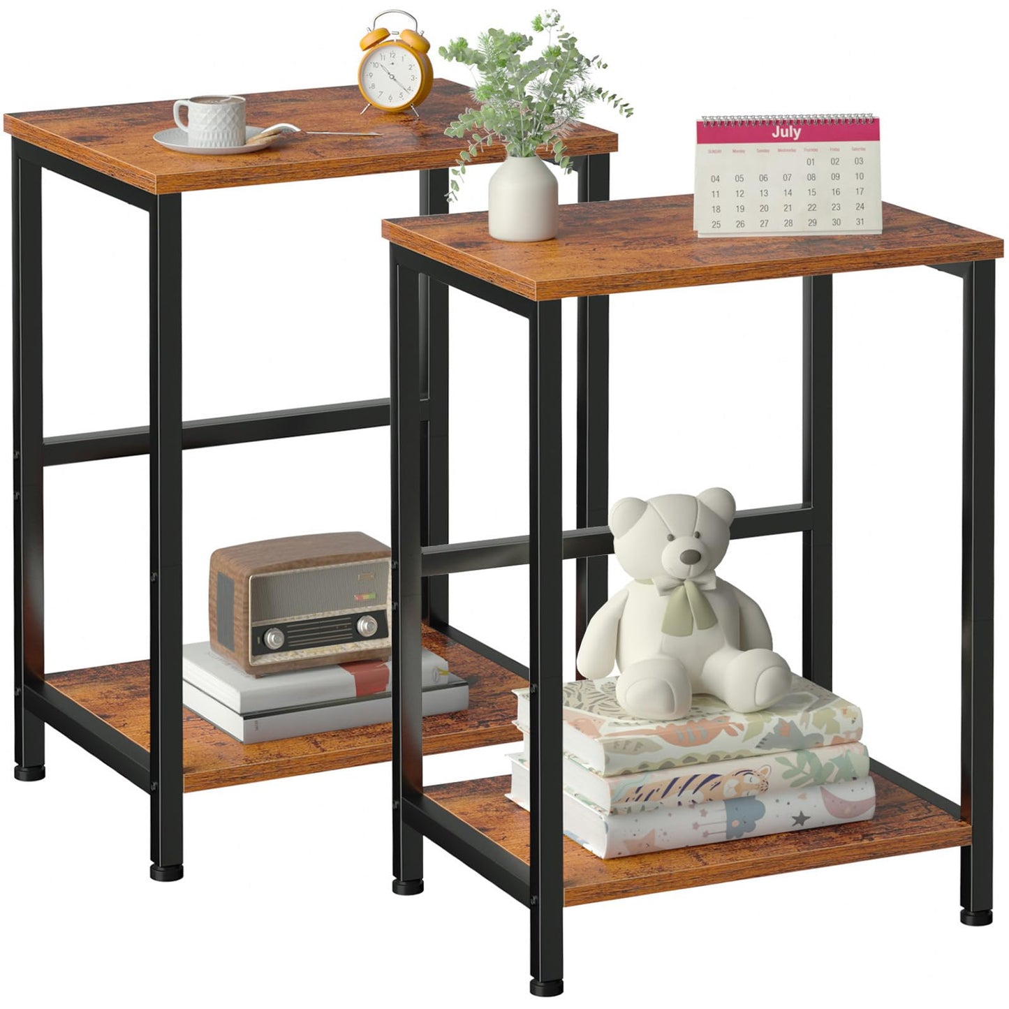 AMHANCIBLE Side Tables Set of 2, Bedside Tables, Coffee Table living room