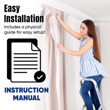 Ceiling Curtain Track Set | 3ft-16.4ft / 5 Meter | Ceiling Track for Curtains-Room Divider | Ceiling Mounted Curtain Track For Privacy | Living Room