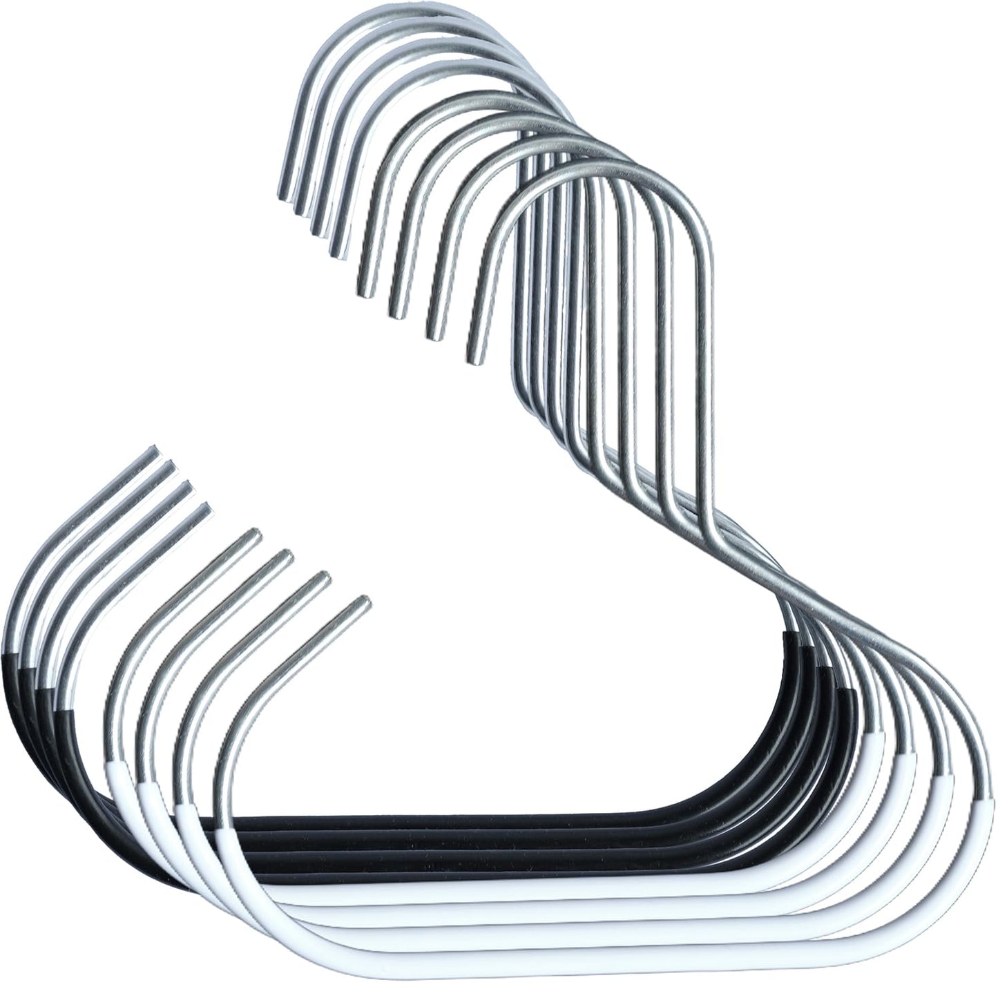 Hat Organizer for Baseball Caps 8 Pack, Metal Purse Hook (4White 4Black)