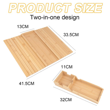 2-in-1 Sofa Arm Tray - Foldable Non-Slip Armrest Tray Table with Detachable Cup Holder, Sofa Armrest Tray for Drinks, Phone