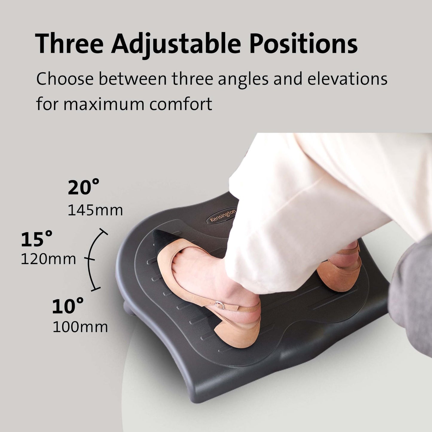 Kensington SoleSaver Foot Rest, Adjustable Ergonomic Foot Stool