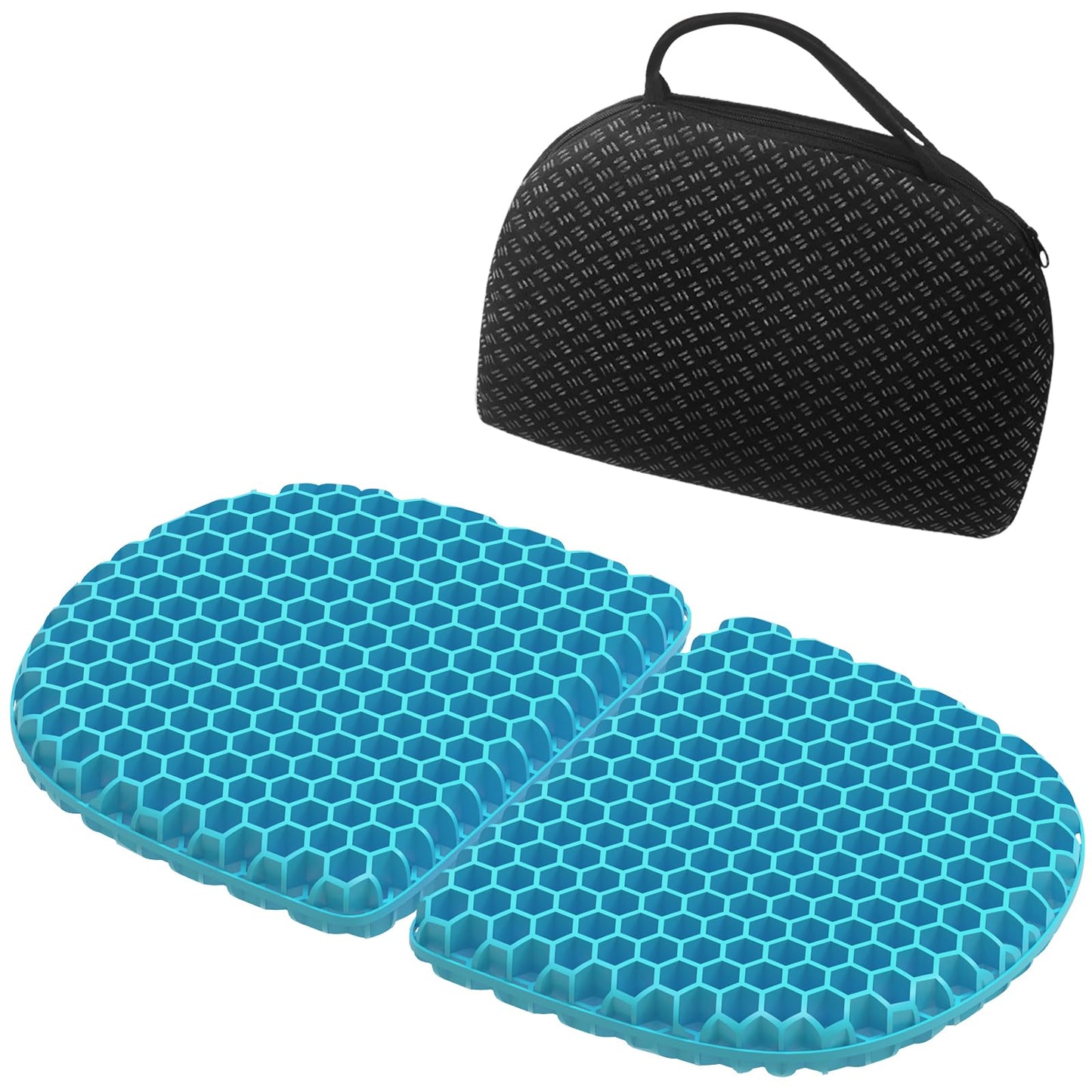 Foldable Gel Seat Cushion for Travel, Portable Chair Cushion of Airy Cooling Gel, Honeycomb Seat Cushion for Stadium & Park Bench