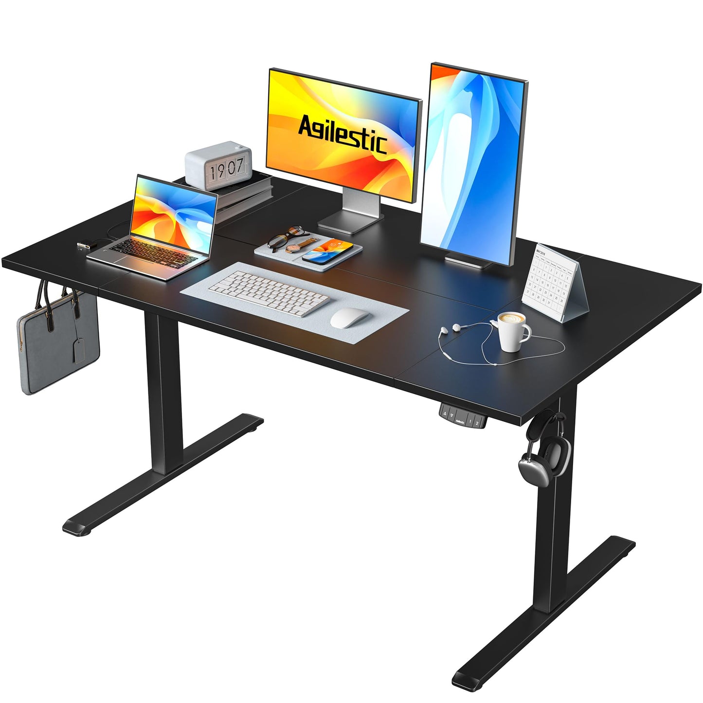 Agilestic Height Adjustable Electric Desk, 2 Memory Height, 140x80cm