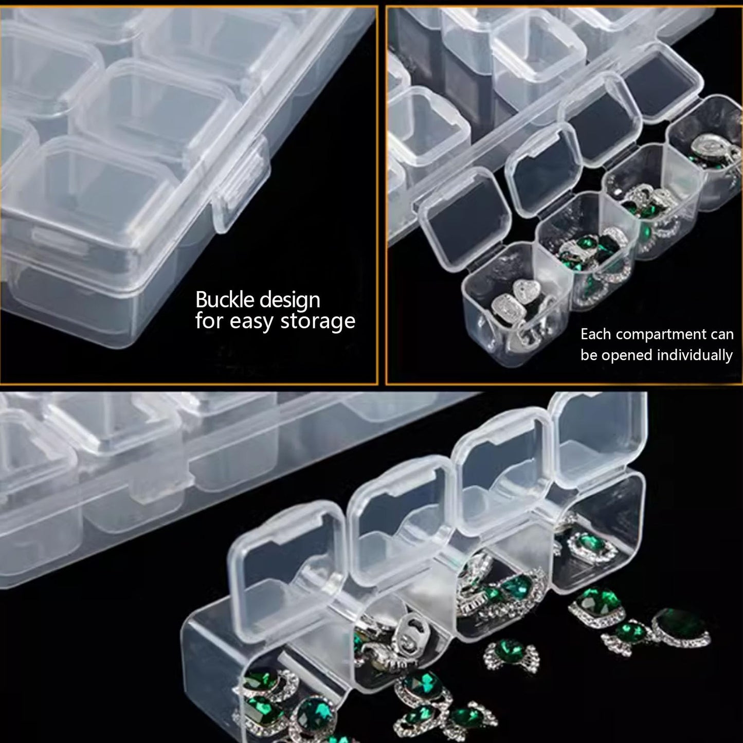 36 Grids Bead Storage Box, Diamond Art and Jewelry Organiser, Compartment Plastic Box for Beads, Art DIY, Crafts, Diamond Painting