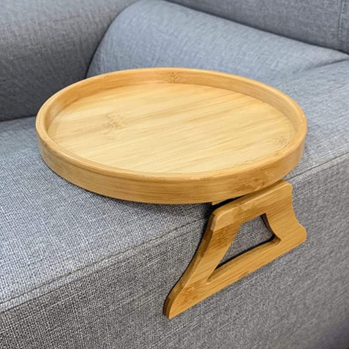 Jetcloud Sofa Arm Tray Foldable Wooden Couch Armrest Tray Sofa Side Tables Organiser Couch Arm Rest Protector Space Saving for Drinks Snack Phone