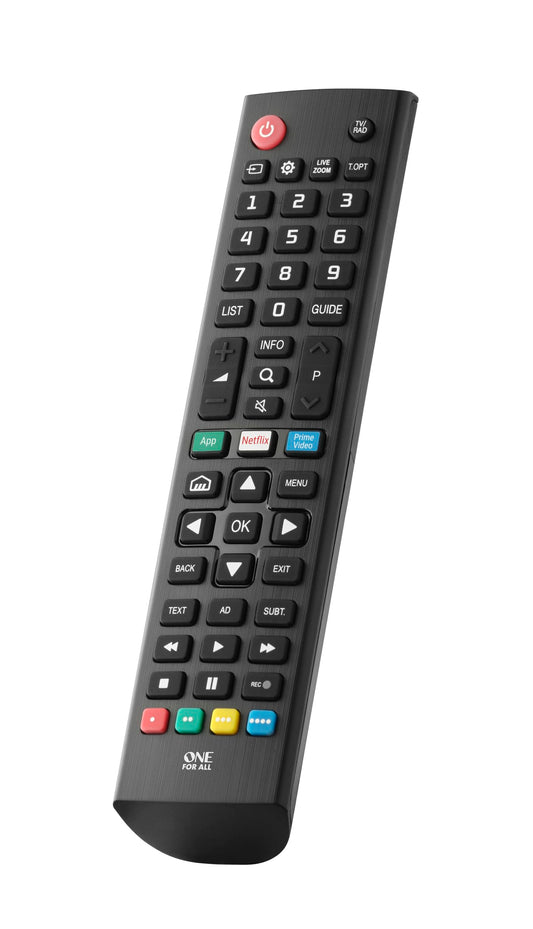 One For All LG TV Replacement remote ? Works with ALL LG TVs ? Learning feature -URC4911
