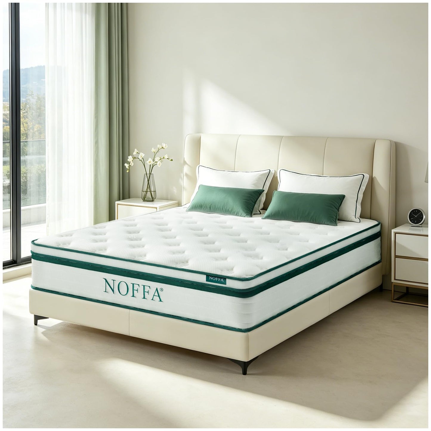 NOFFA Euro Small Double 120x200 Mattress | 12" Euro Small Double-Size Hybrid Mattresses