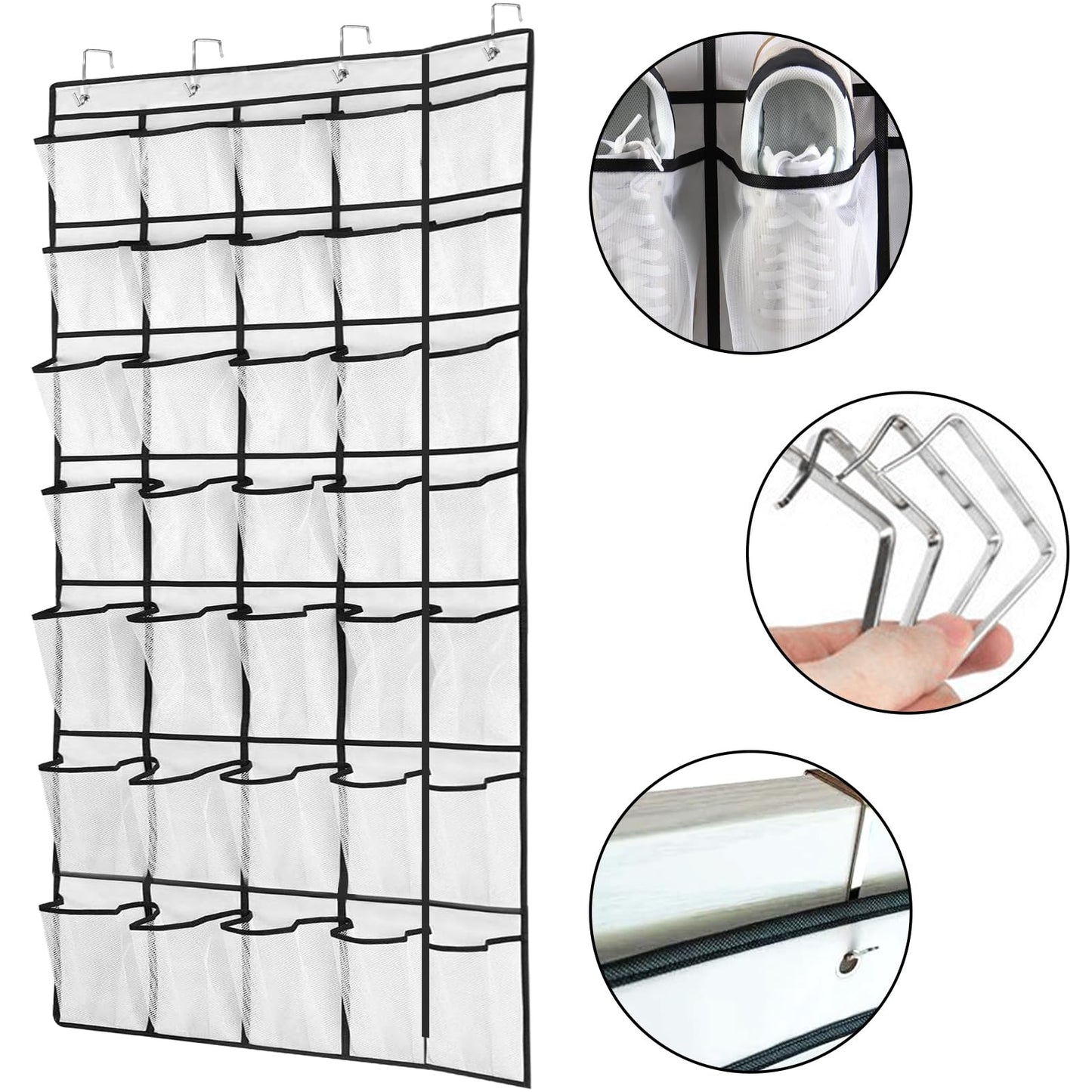 GAOHAN 35 Large Pockets Over Door Shoe Storage Organiser Wardrobe Shoe Rack