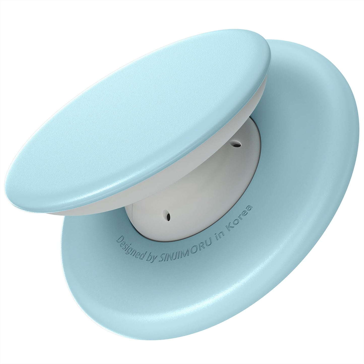 Sinjimoru for MagSafe Phone Grip, Soft Silicone Magnetic Finger Grip for iPhone 17/16/15/14/13, Comfortable One-Touch Holding, M-Tap Tok Blue